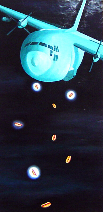 Present,-presente.-Acrílico-sobre-sintético.-110-X-55-cm